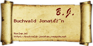 Buchvald Jonatán névjegykártya